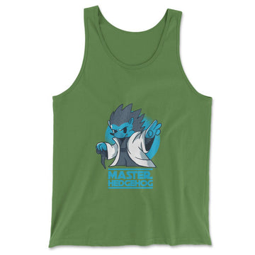 Master Hedgehog Men/Unisex Tank in Leaf color